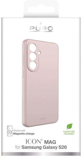 Puro Icon Mag Silicone Back Cover Pink (Galaxy S26)