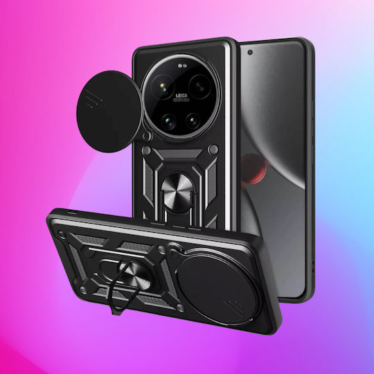 Bodycell Slide Cover Back Cover Silicone / Plastic Black (Xiaomi 17 Ultra)