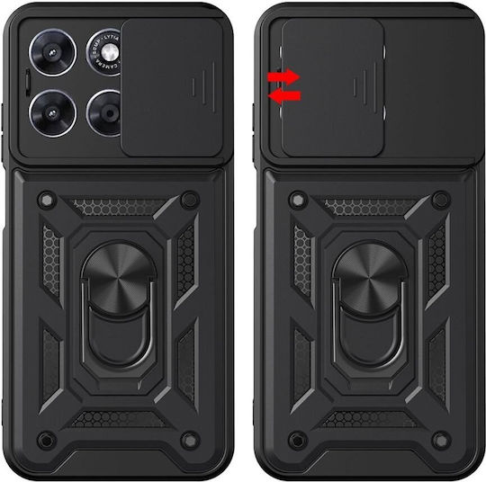 Tech-Protect Camshield Pro Back Cover Σιλικόνης / Πλαστικό Μαύρο (Moto G67 / G77)