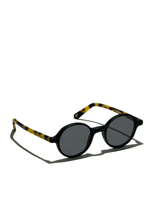 L.G.R. Reunion Unisex Sunglasses with Plastic Frame Black Matt / Havana Tartarugato Matt 23C / Flat Grey
