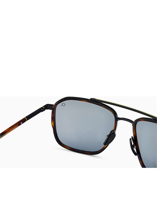 Etnia Barcelona Munger Men's Sunglasses with Black Metal Frame and Black Polarized Lens 469179