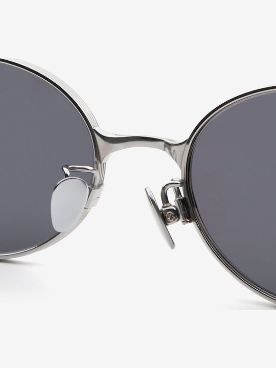 Projekt Produkt Men's Sunglasses with Silver Metal Frame and Silver Mirror Lens 498726
