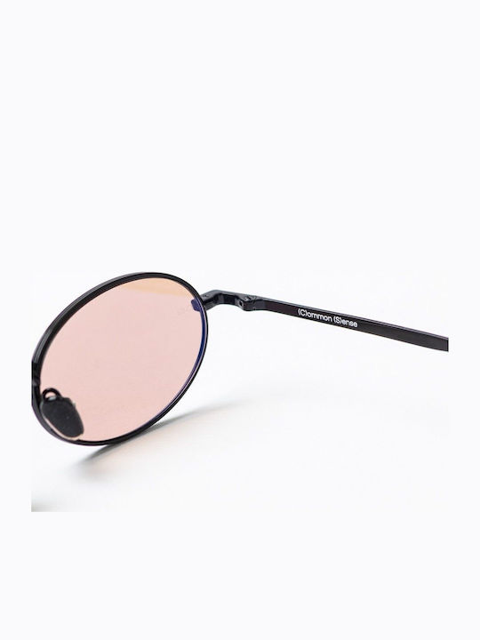 Common Sense Men's Sunglasses with Black Metal Frame and Black Lens 489292