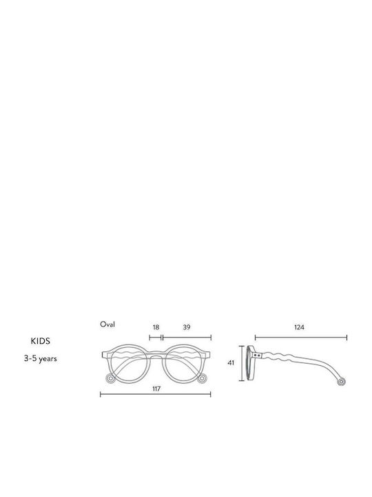Olivio & Co Oval Kids Light Blue Sunglasses For 3-5 Years