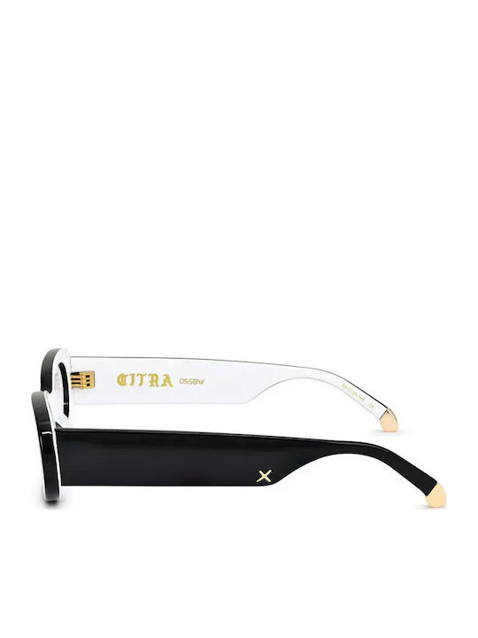 Oscar & Frank Citra Damen Sonnenbrille mit Schwarz Kunststoff Gestell und Schwarz Linse 473710