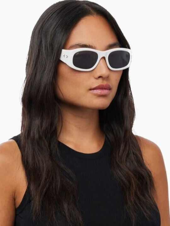 Akila Men's Sunglasses with White Plastic Frame and Gray Lens 424866