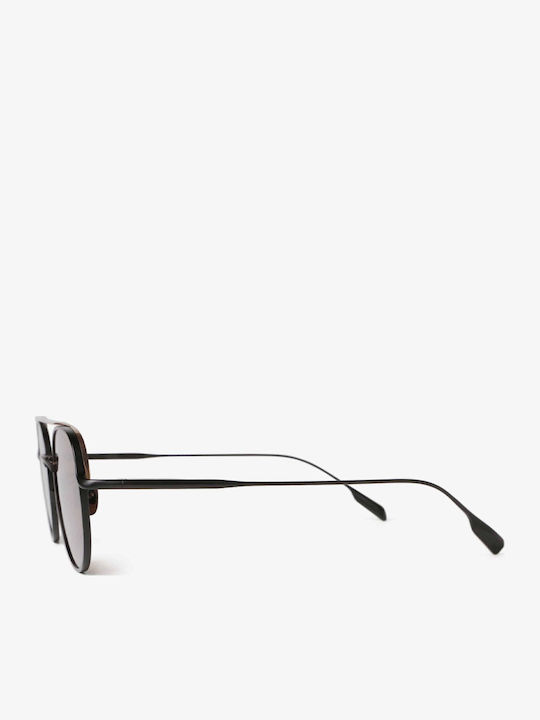Projekt Produkt Men's Sunglasses with Black Metal Frame and Black Lens 498740