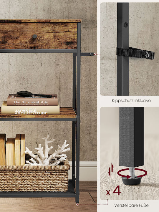 Κονσόλα Ξύλινη Καφέ Rustic Μ76xΠ24xΥ80εκ.