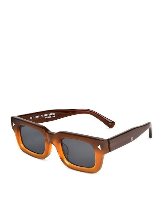 Oscar & Frank Jones Unisex Sunglasses with Brown Plastic Frame and Transparent Gradient Lens 477028