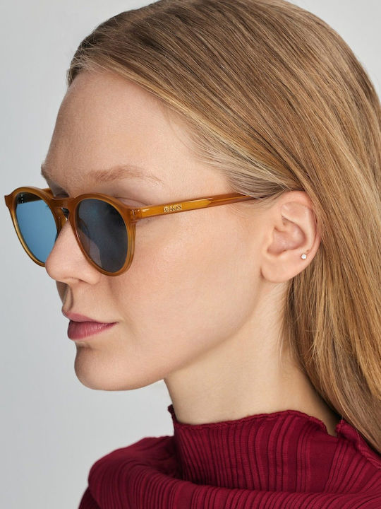 Faos Men's Sunglasses with Brown Plastic Frame and Brown Lens 489401