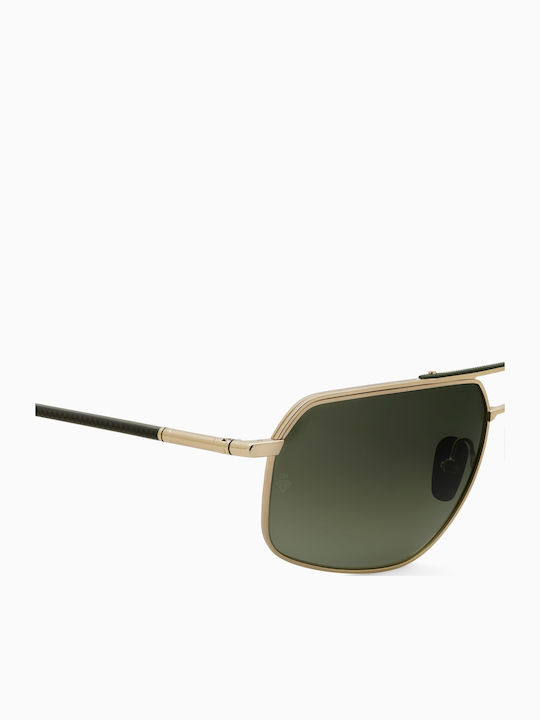 Etnia Barcelona Men's Sunglasses with Gold Metal Frame and Gold Gradient Polarized Lens 476574
