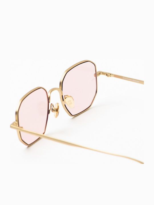 Common Sense Men's Sunglasses with Gold Metal Frame and Gold Lens 467931