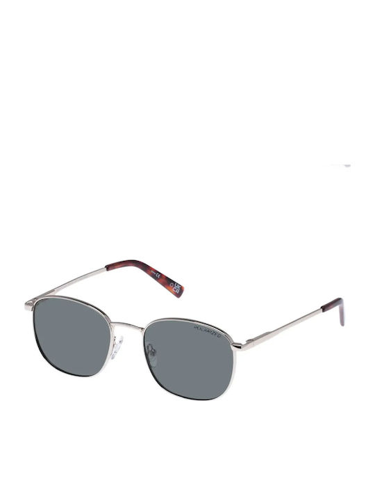 Le Specs Men's Sunglasses with Silver Frame and Silver Polarized Mirror Lens LSP2002166