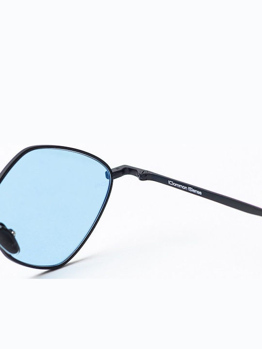 Common Sense Men's Sunglasses with Black Metal Frame and Black Lens 489319