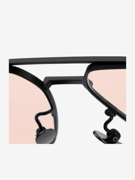Projekt Produkt Men's Sunglasses with Black Metal Frame and Gold Lens 476464