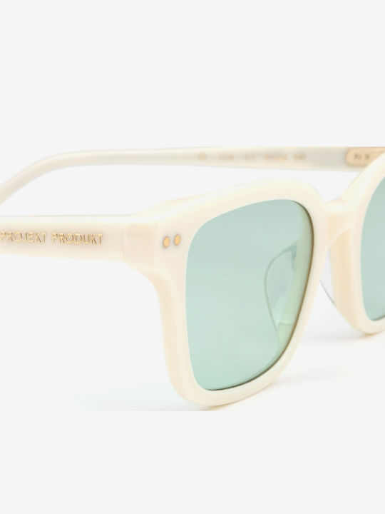 Projekt Produkt Unisex Sunglasses with Beige Horn-Rimmed Frame and Beige Lenses 476358