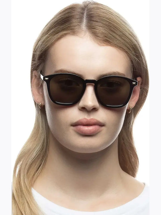 Le Specs Unisex Sonnenbrille mit Schwarz Gestell und Schwarz Linse LSP2229580