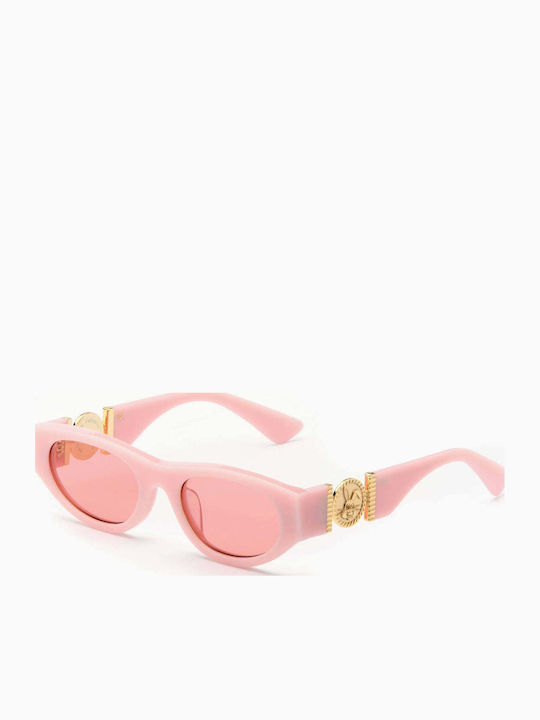 Akila Men's Sunglasses with Rose Gold Plastic Frame and Pink Lens 425297