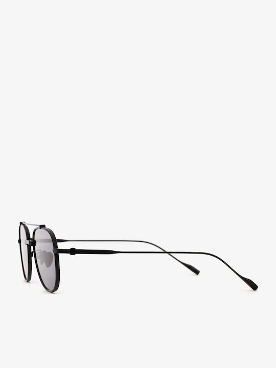 Projekt Produkt Unisex Sunglasses with Black Metal Frame and Gray Lens 476454