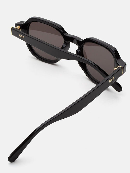 Retrosuperfuture Women's Sunglasses with Black Metal Frame and Black Lens 494217