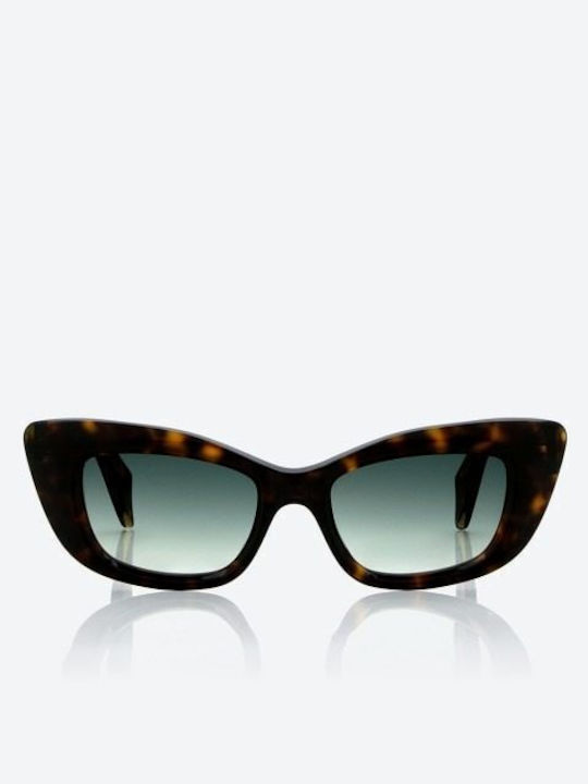 Monokol Women's Sunglasses with Brown Tartaruga Plastic Frame and Brown Gradient Lens 499165