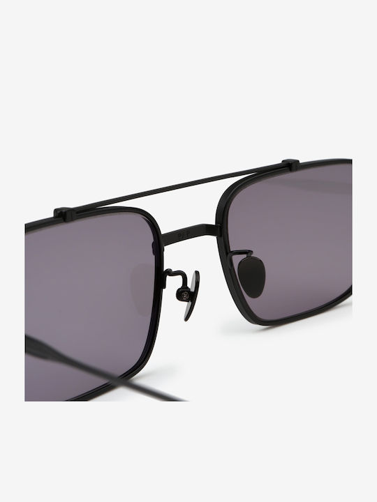 Projekt Produkt Men's Sunglasses with Black Metal Frame and Black Lens 476457