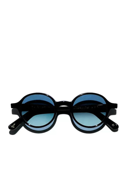L.G.R. Reunion Sonnenbrillen mit Black 01 / Photochromic Rahmen und Hellblau Linse