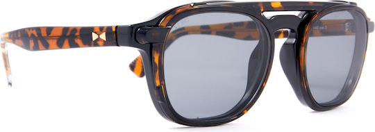 Snob Cabriolet Clip Black Tortoise Gray Conventional Clip-On Gray Organic Plastic Snv165 Cpc03z 48 21