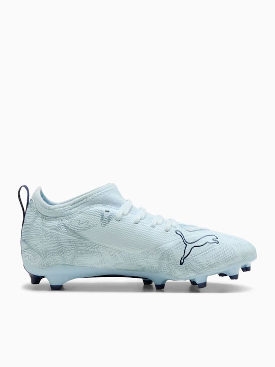 Ultra 6 Match FG/AG Kids Soccer Cleats with Molded Outsole Light Blue