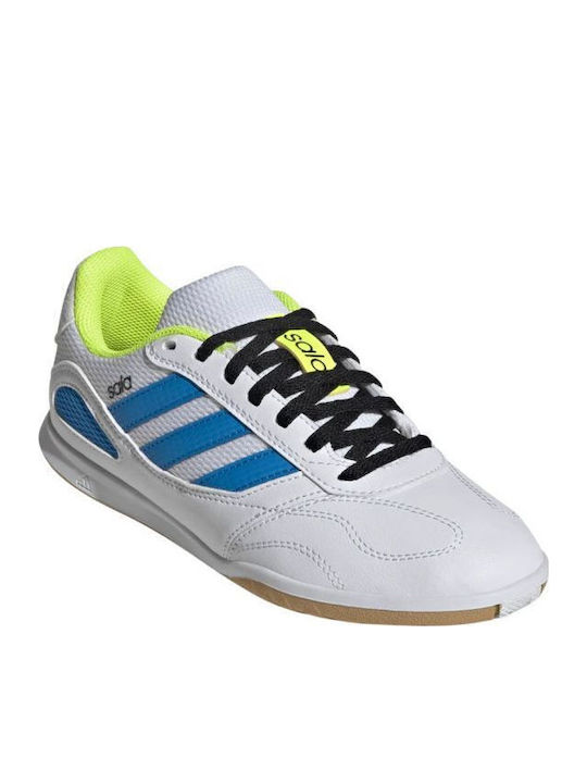 Kids Soccer Cleats Super Sala Indoor White