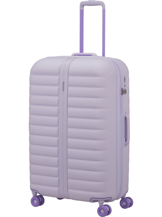 American Tourister Neovibe Large Hard Fresh Lilac Suitcase With 4 Wheels Height 77cm