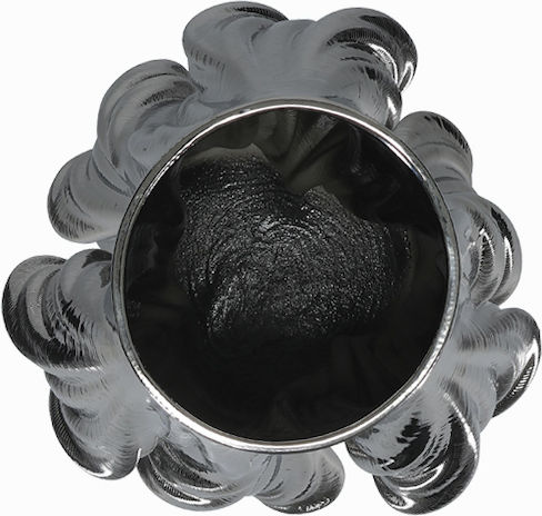 Decorative Silver Ceramic Vase 22.5xH37cm