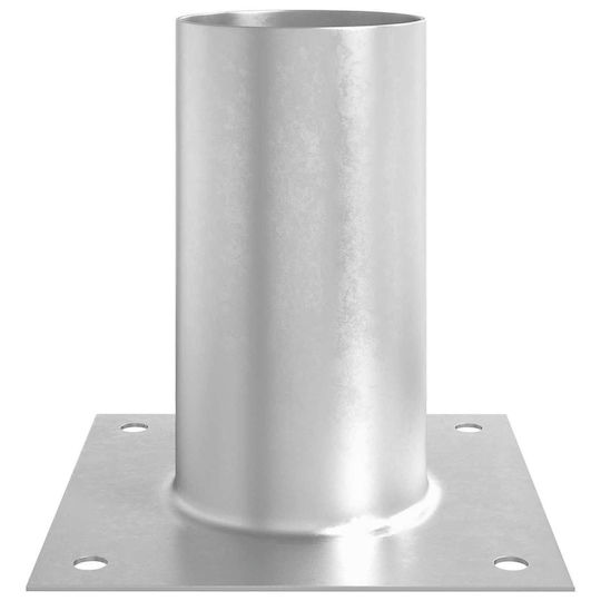vidaXL Post Support for Garden Fence Made of Metal 15x15x15cm 4 Pieces Silver
