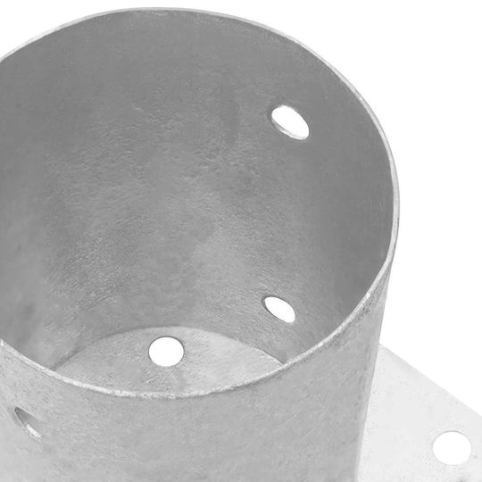 vidaXL Post Support for Garden Fence Made of Metal 18x18x15cm 4 Pieces Silver
