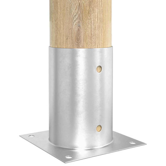 vidaXL Post Support for Garden Fence Made of Metal 15x15x15cm 4 Pieces Silver