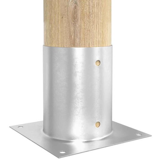 vidaXL Post Support for Garden Fence Made of Metal 18x18x15cm 4 Pieces Silver