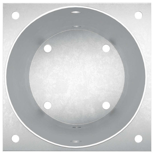 vidaXL Post Support for Garden Fence Made of Metal 18x18x15cm 4 Pieces Silver