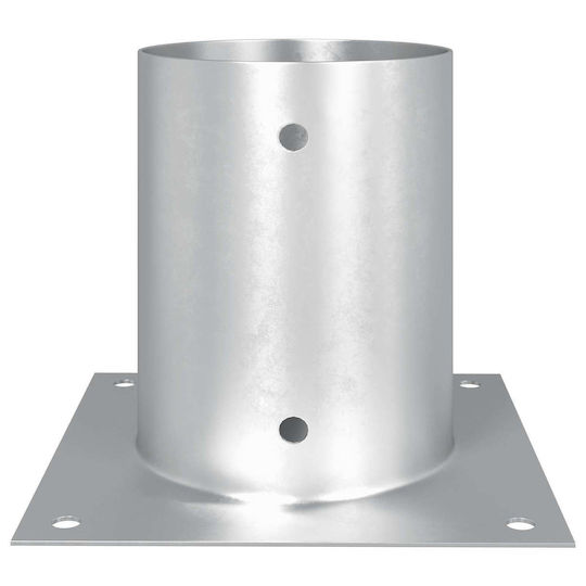 vidaXL Post Support for Garden Fence Made of Metal 18x18x15cm 12 Pieces Silver