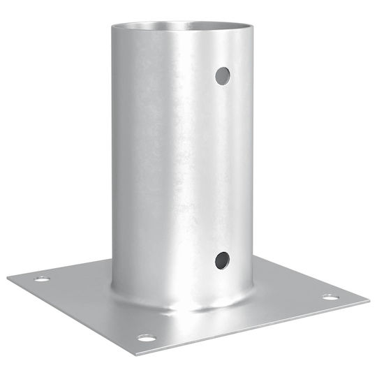 vidaXL Post Support for Garden Fence Made of Metal 15x15x15cm 12 Pieces Silver