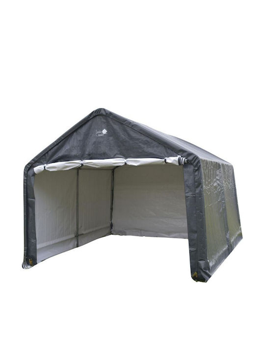Saska Garden Foldable Garden Gazebo Gray 3.65x3.65m