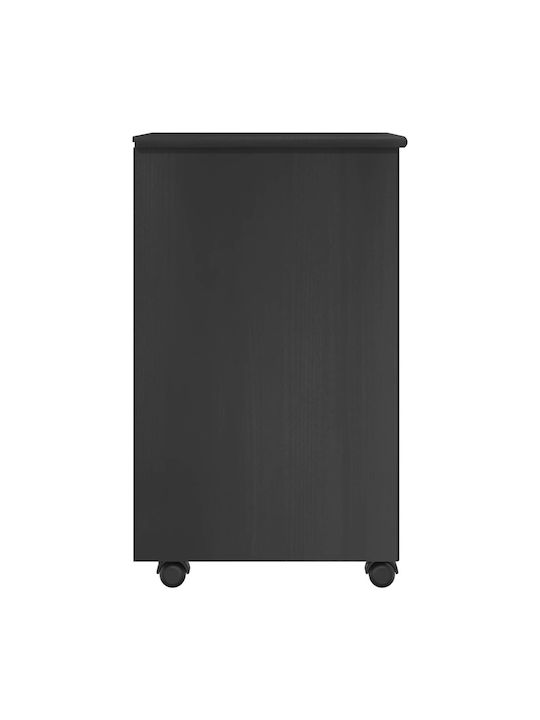 Office Drawer Made of Solid Wood Gray 34x39x65.5cm