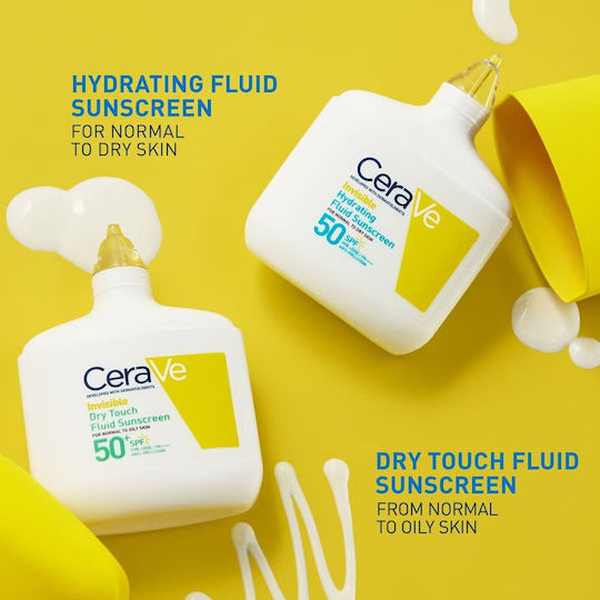 CeraVe Invisible Dry Touch Normal to Oily Skin Αντηλιακό Προσώπου SPF50+ 50ml