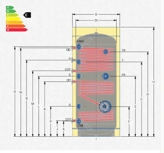 Steel Boiler Boiler Station 2000lt with Two Alternators Double Energy