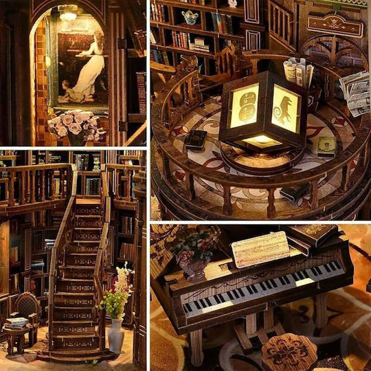 Миниатюрна Къща Book Nook Бяла Зала