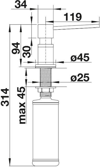 Blanco Lato Dispenser Μεταλλικό 300ml