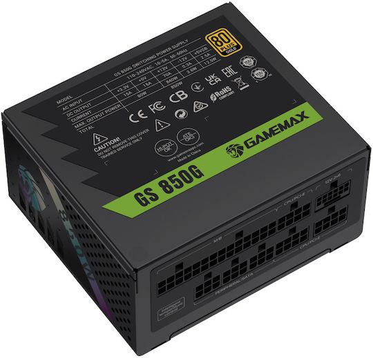 GameMax GS 850G 850W Black Power Supply Full Modular 80 Plus Gold