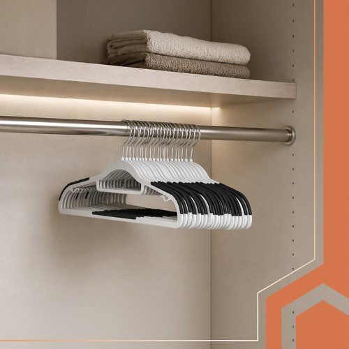 Ruhhy Clothes Hanger Gray 19030 20 Pieces