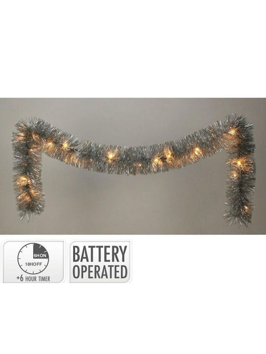 Decorative Garland 270cm 26led Silver Gray Silver