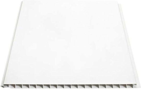 3D Стенен Панел От PVC Панел Бял 10 Бройки