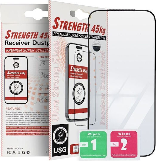 Premium Tempered Glass Strength 45kg Screen Protector Apple iPhone 15 16